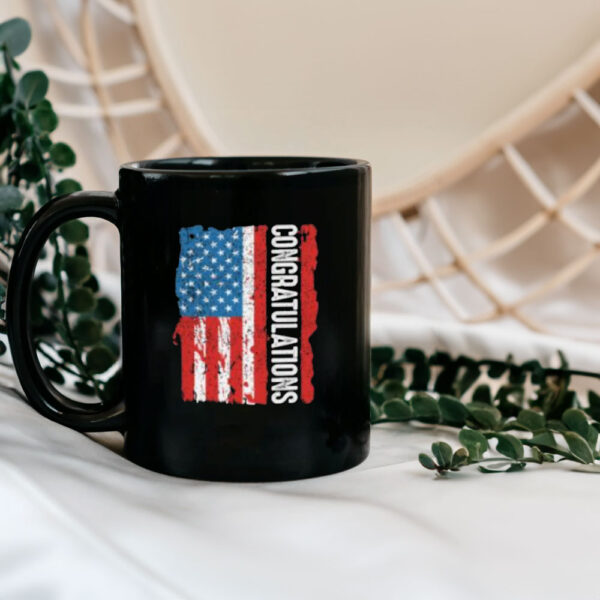 Congratulations Trump American Flag Mug