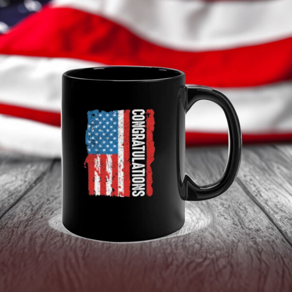 Congratulations Trump American Flag Mug