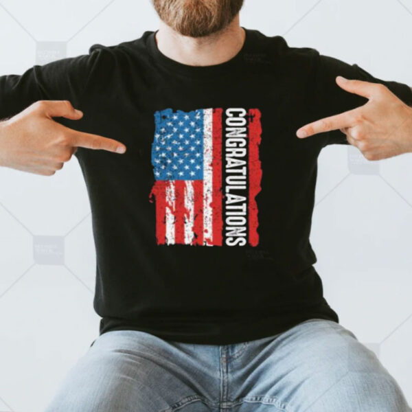 Congratulations Trump American Flag Shirt