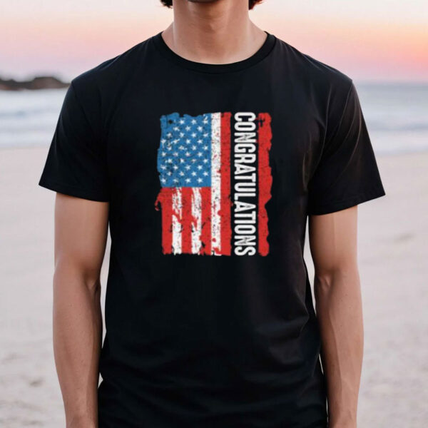 Congratulations Trump American Flag Shirt