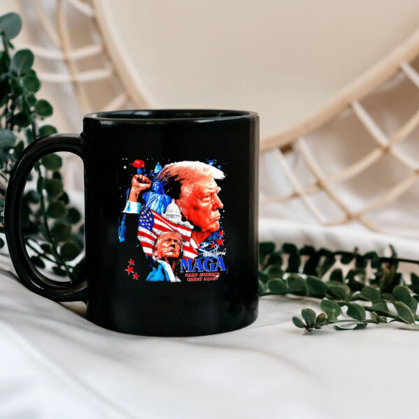 Donald Trump Maga Make America Great Again graphic signature Mug