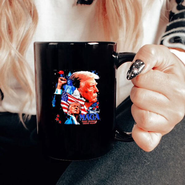 Donald Trump Maga Make America Great Again graphic signature Mug