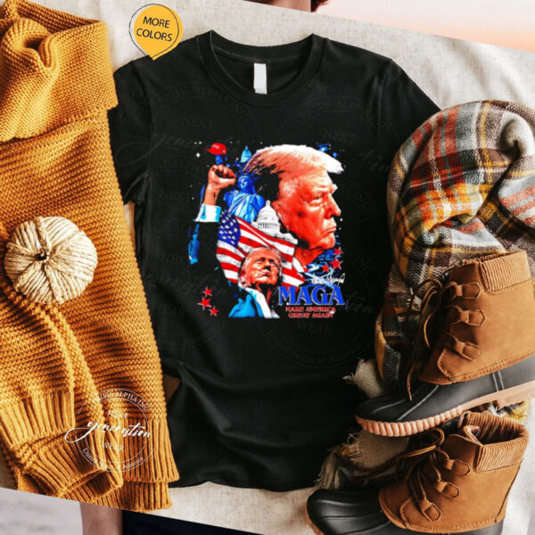 Donald Trump Maga Make America Great Again graphic signature shirt