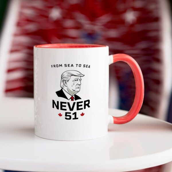 From Sea To Sea Never 51 Trump cry Mug