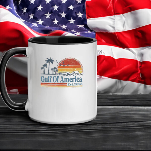 Gulf Of US America Est 2025 Retro Vintage Beach Mug