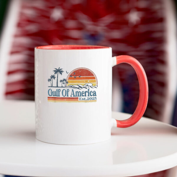 Gulf Of US America Est 2025 Retro Vintage Beach Mug