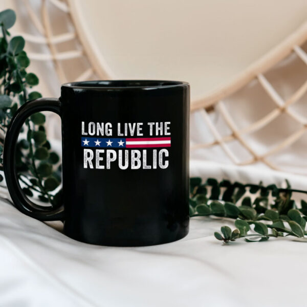 Long Live the Republic Patriotic American Flag Mug