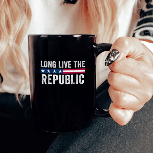 Long Live the Republic Patriotic American Flag Mug