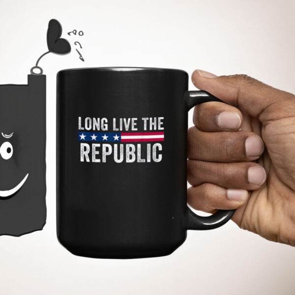 Long Live the Republic Patriotic American Flag Mug