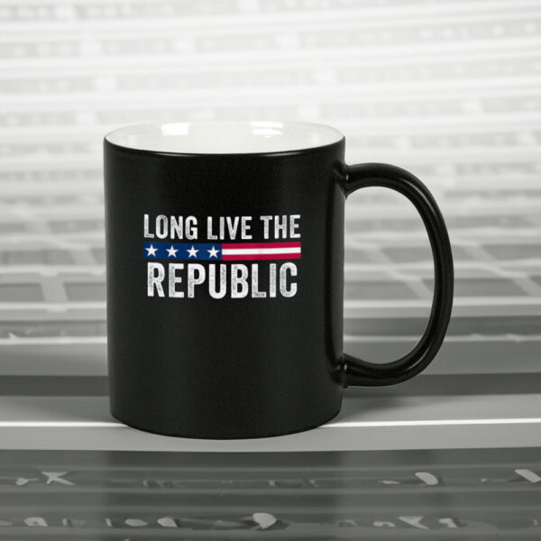 Long Live the Republic Patriotic American Flag Mug