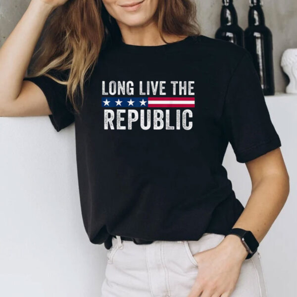 Long Live the Republic Patriotic American Flag Shirt