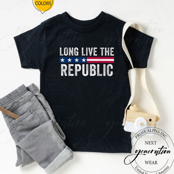 Long Live the Republic Patriotic American Flag Shirt