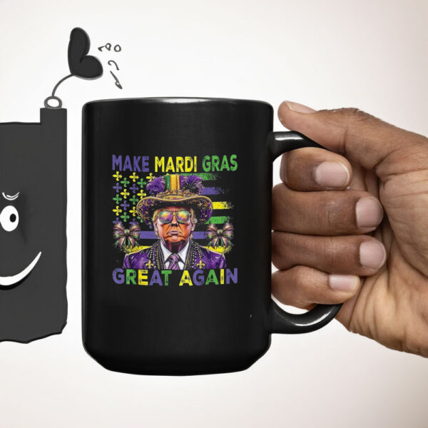 Make Mardi Gras Great Again Trump Beads Mask Feather Funny Mug