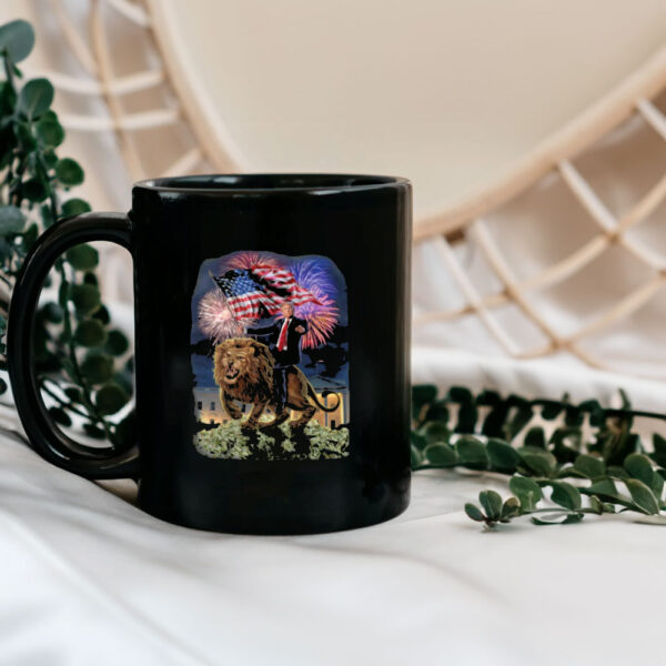 Republican President Donald Trump Riding War Lion Mug