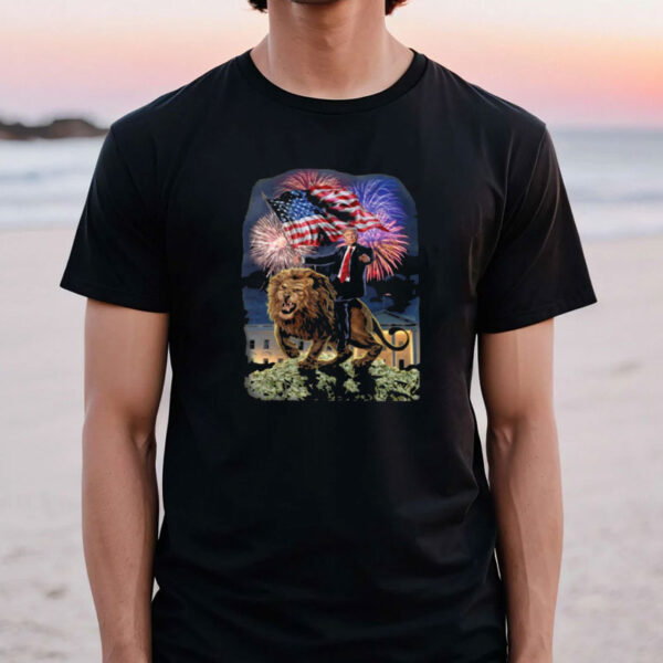 Republican President Donald Trump Riding War Lion Shirt