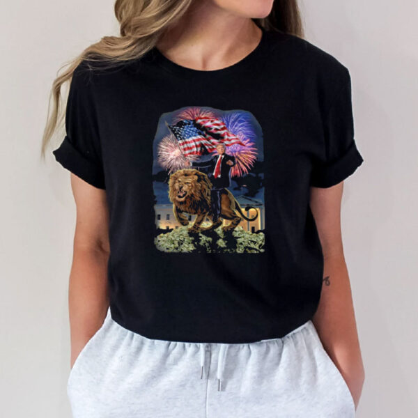 Republican President Donald Trump Riding War Lion Shirt