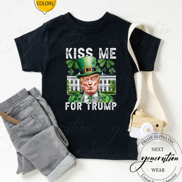 Republican St Patricks Day Funny Kiss Me I Voted for Trump Shirt