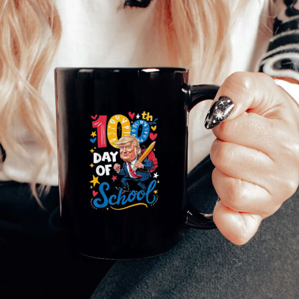 Retro Trump 45 47 100 Days of School Funny Mug