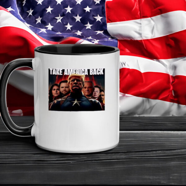 Take America Back Superhero Team Donald Trump Vance Elon Musk Congrats Poster Mug