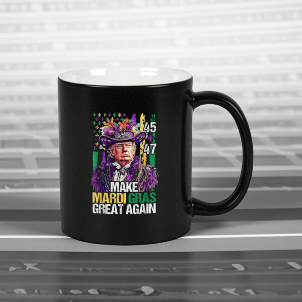 Trump American Flag Mardi Gras Great Again 45 47 Mug