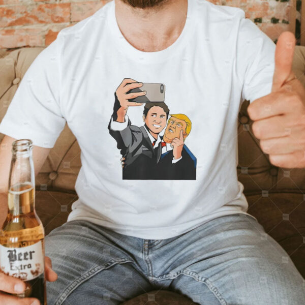 Trump and Trudeau selfie meme shirt