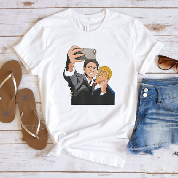 Trump and Trudeau selfie meme shirt