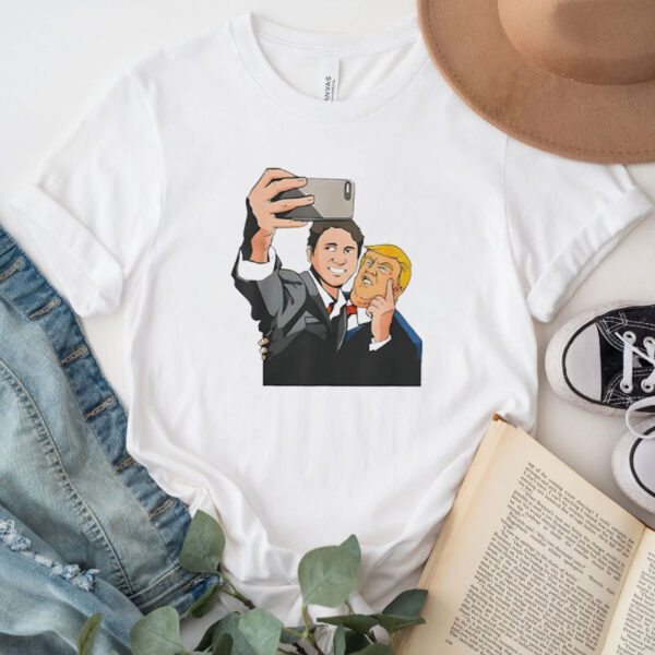 Trump and Trudeau selfie meme shirt