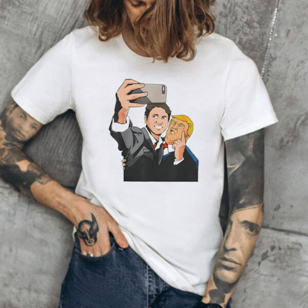 Trump and Trudeau selfie meme shirt