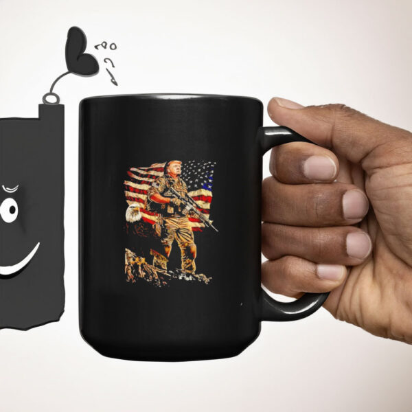 Trump presidential soldiers American flag Mug