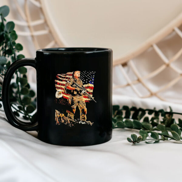 Trump presidential soldiers American flag Mug