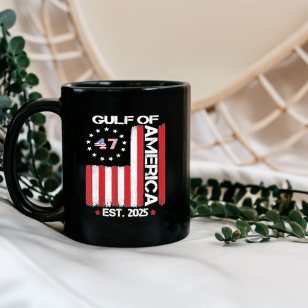 Donald Trump 47Th President Gulf Of America Est. 2025 Usa Flag Mug