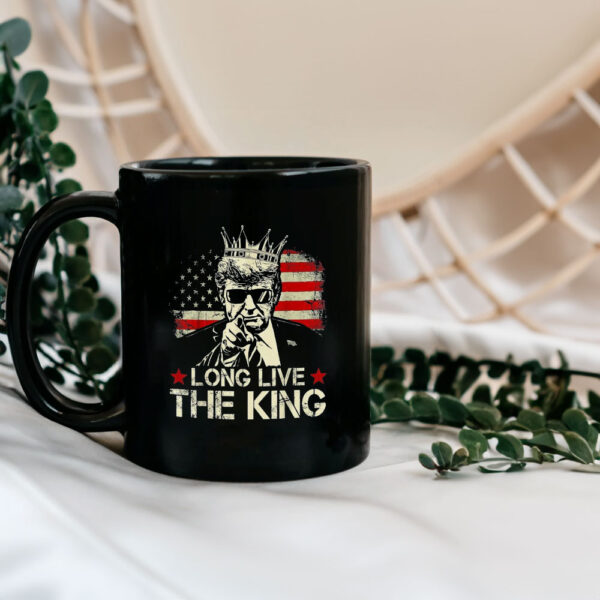 Vintage Trump Long Live The King American Patriotic Retro Mug