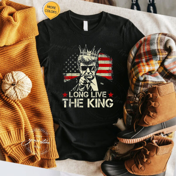 Vintage Trump Long Live The King American Patriotic Retro T-Shirt