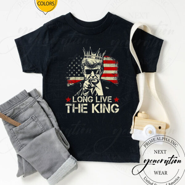 Vintage Trump Long Live The King American Patriotic Retro T-Shirt